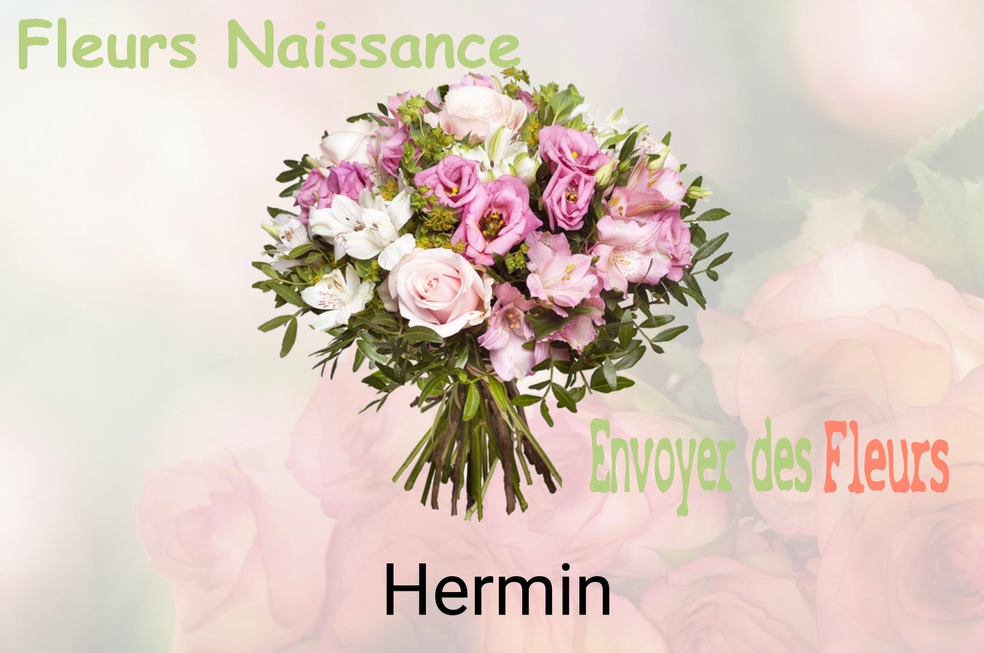 Bouquet de fleurs de naissance livré à Hermin